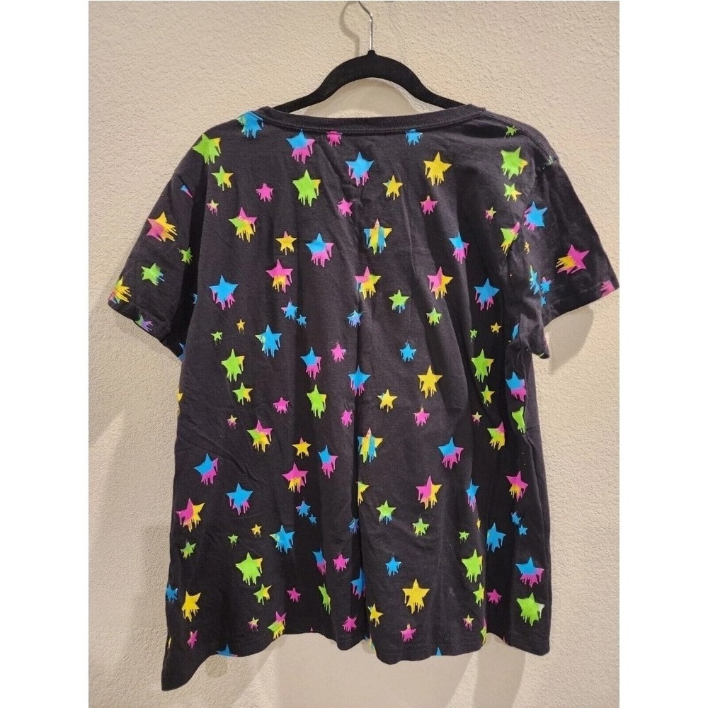 Disney Star Wars Neon Graffiti Shirt Women's Shrt Slve Scoop Spray Paint Sz 2XL - Picture 3 of 5